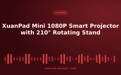 XuanPad Mini 1080P Smart Projector with 210° Rotating Stand
