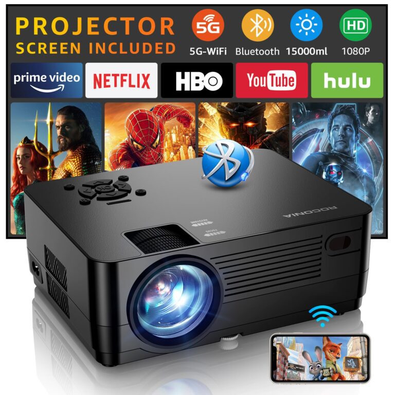 1080P 5G WiFi Projector Review: Home Cinema with Screen