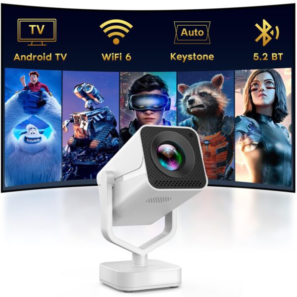 Mini Portable Android Projector Review: 270° Rotatable 4K