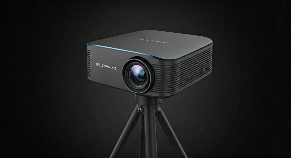 ELEPHAS Mini 1080P Projector with Tripod - Portable Outdoor