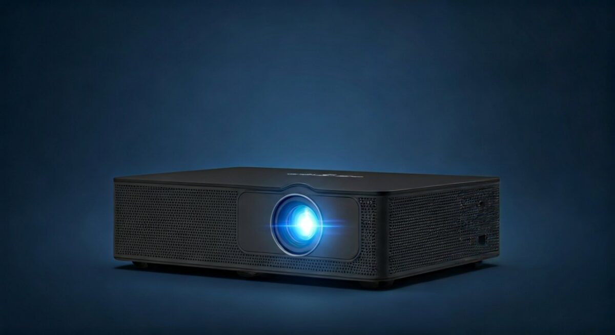 Mini WiFi Bluetooth Projector: 4K, 130'' Rotatable Screen