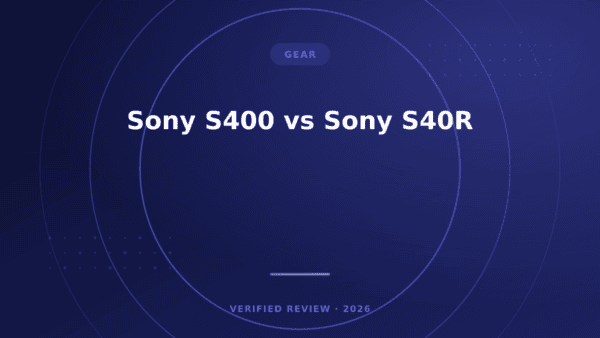 Sony S400 vs Sony S40R: Which Is Better? (2026)