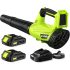 Cordless Leaf Blower: 450CFM 150MPH, 2 Batteries & Charger