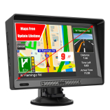 AWESAFE 9″ GPS for Car Truck RV: Lifetime Maps + Safety Alerts