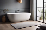 The Ultimate Guide To Designing The Perfect Neutral Bathroom With Light Gray Bath Mats